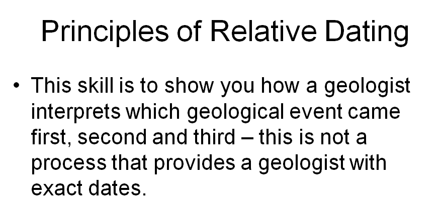 Relative dating lab answers